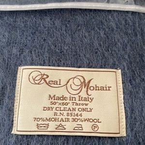 Italian Real Mohair Fringed 50" x 60" Throw